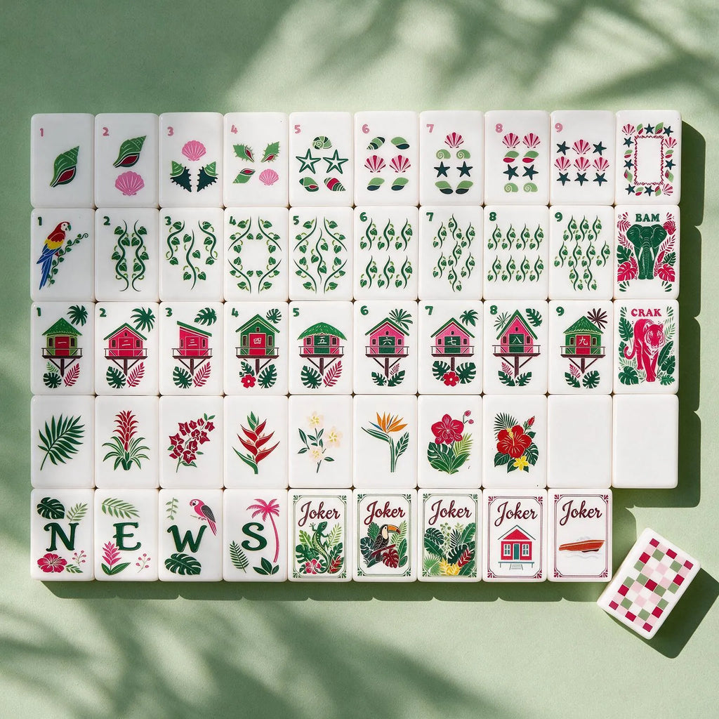 Tropical Jungle Mahjong Tiles