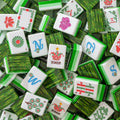 Green Bamboo Grove Mahjong Tiles