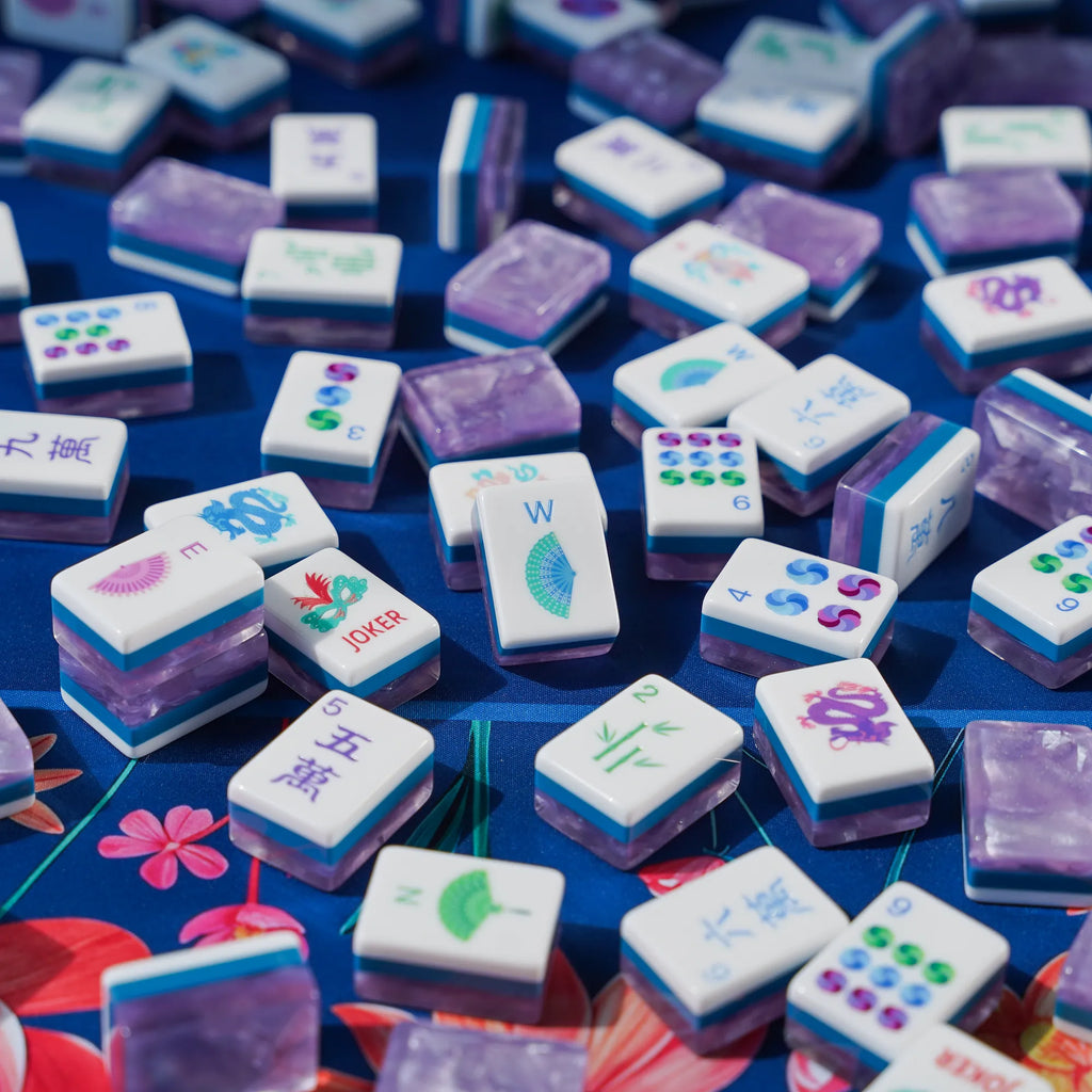 Lavender Shimmer Masquerade Mahjong Set
