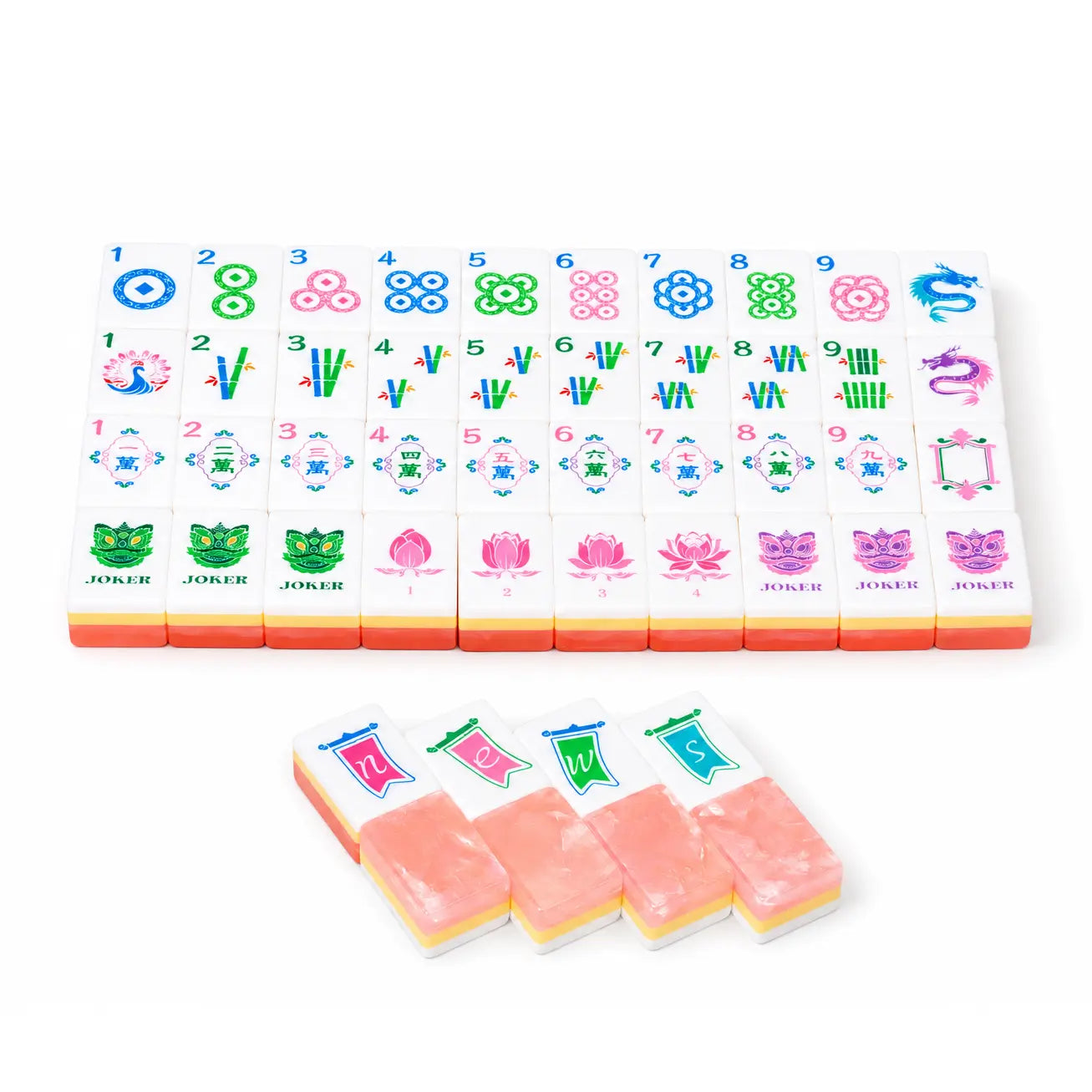 Peach Shimmer Mahjong Set