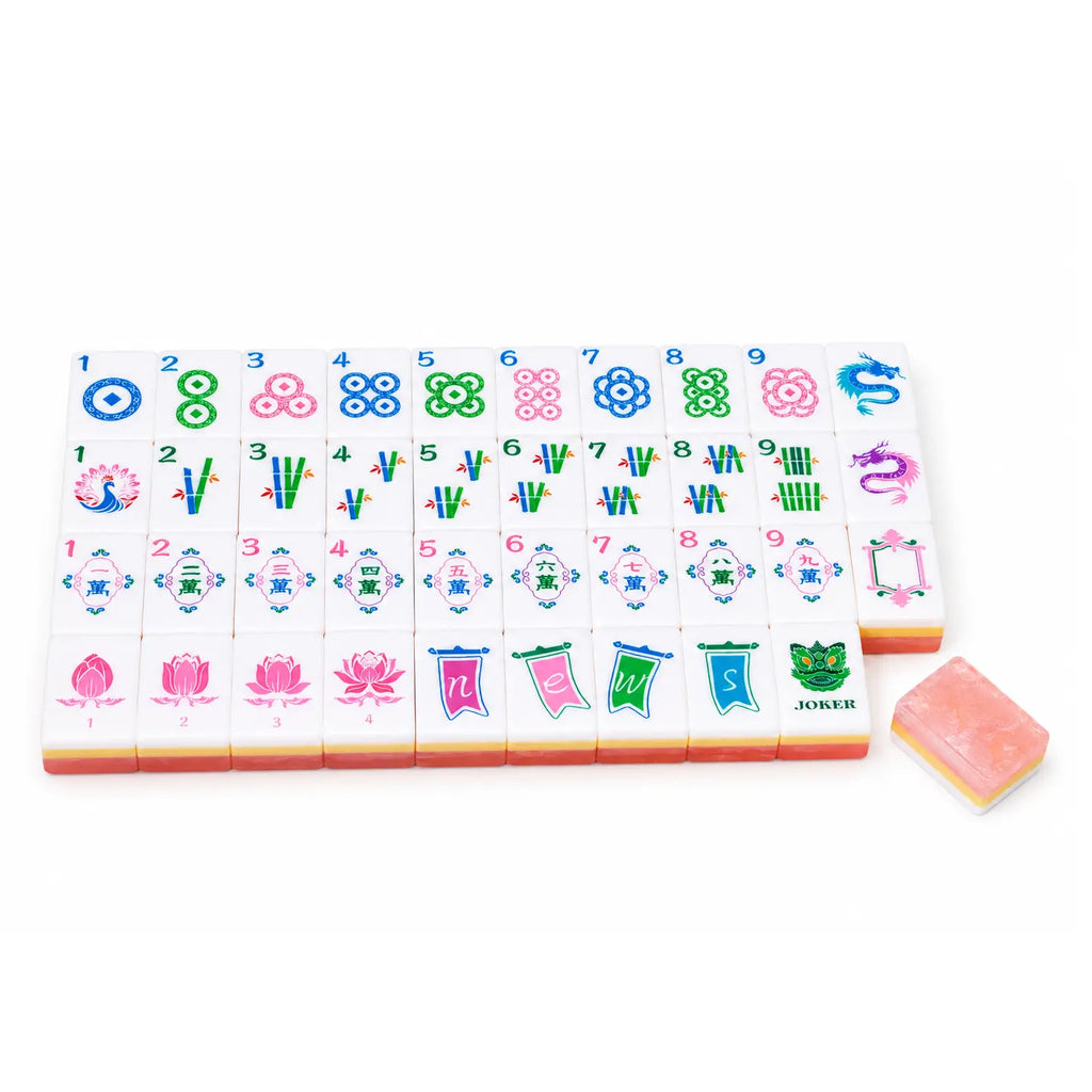 Peach Shimmer Mahjong Set