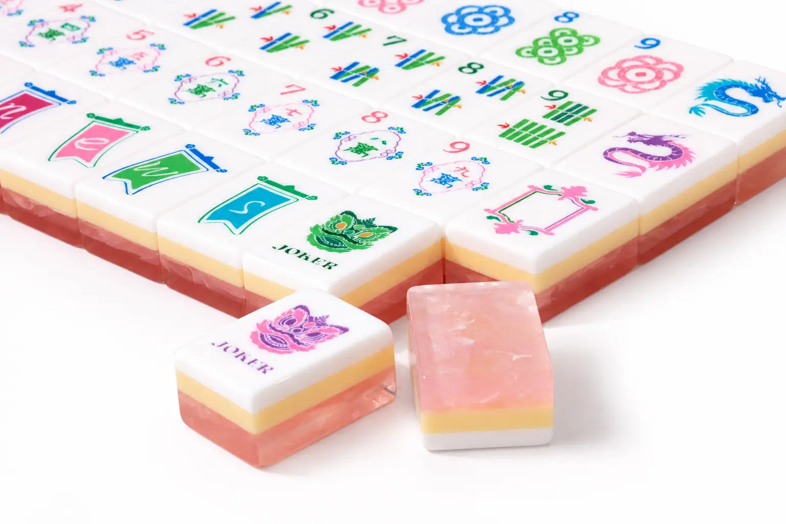 Peach Shimmer Mahjong Set