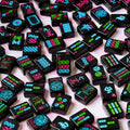 Neon Midnight Melamine Mahjong Set