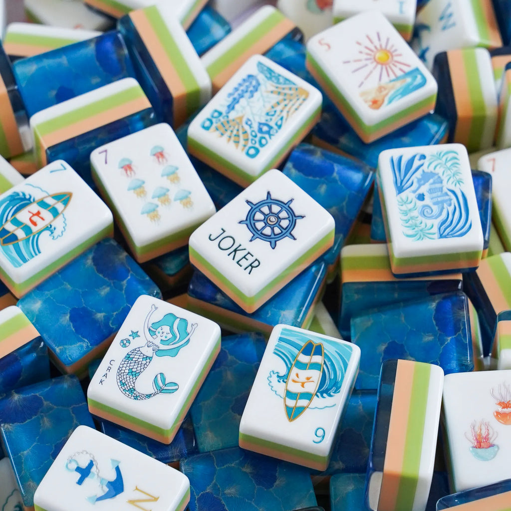 Ocean Coastal Surf Mahjong Set