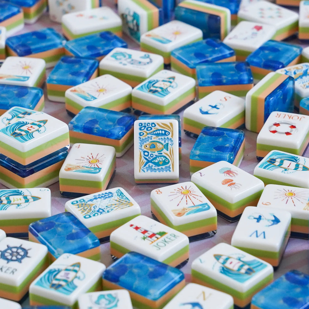 Ocean Coastal Surf Mahjong Set