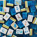 Ocean Coastal Surf Mahjong Tiles
