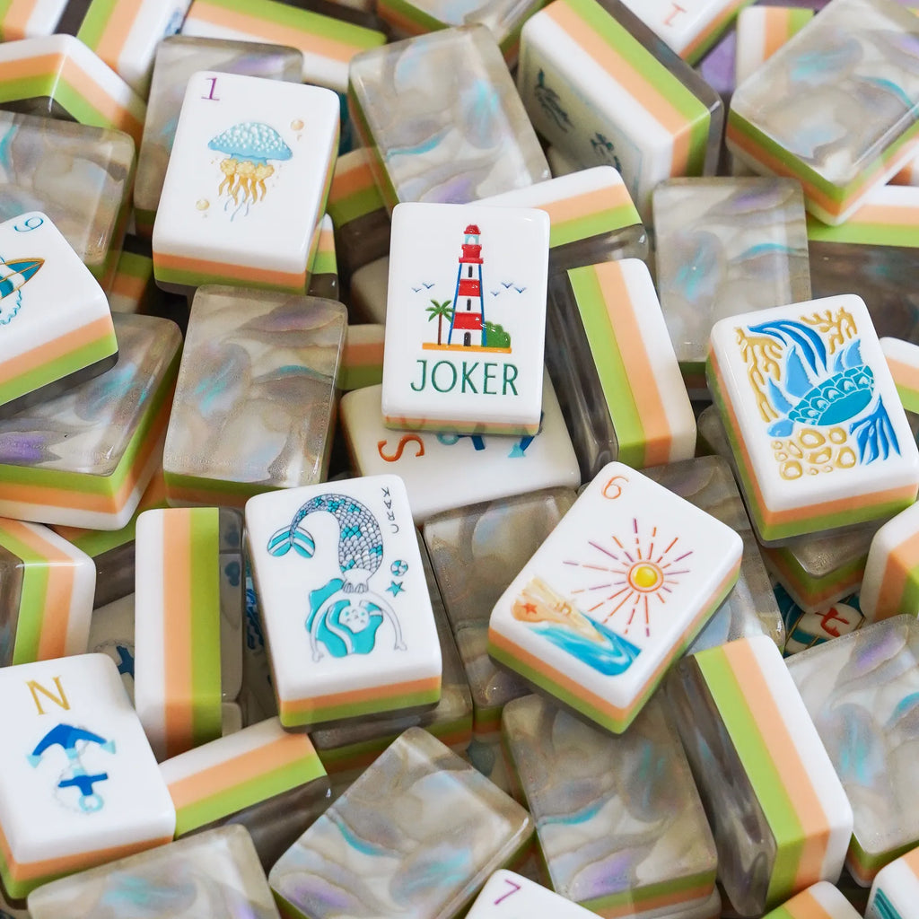 Ocean Coastal Surf Mahjong Set