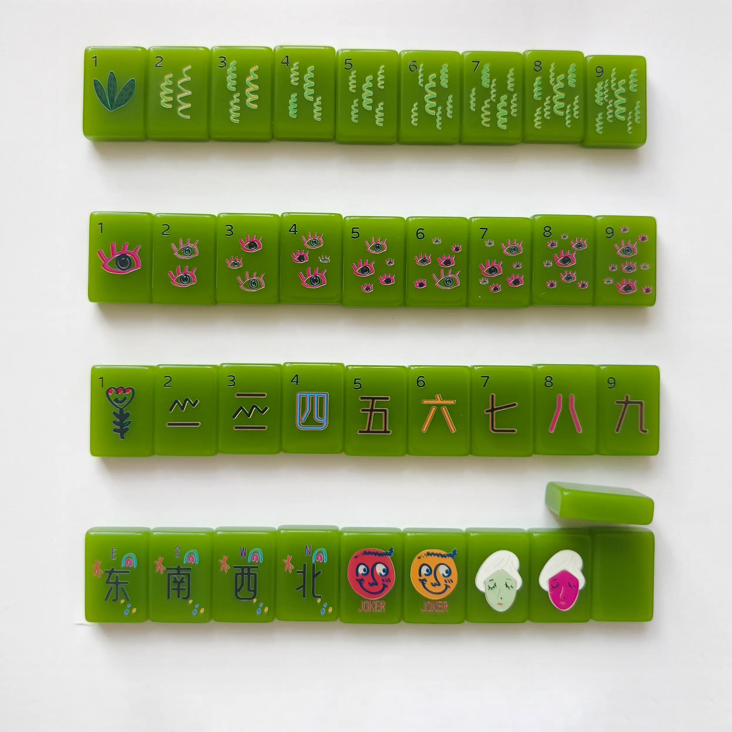 Avocado Jelly Pop Art Mahjong Set
