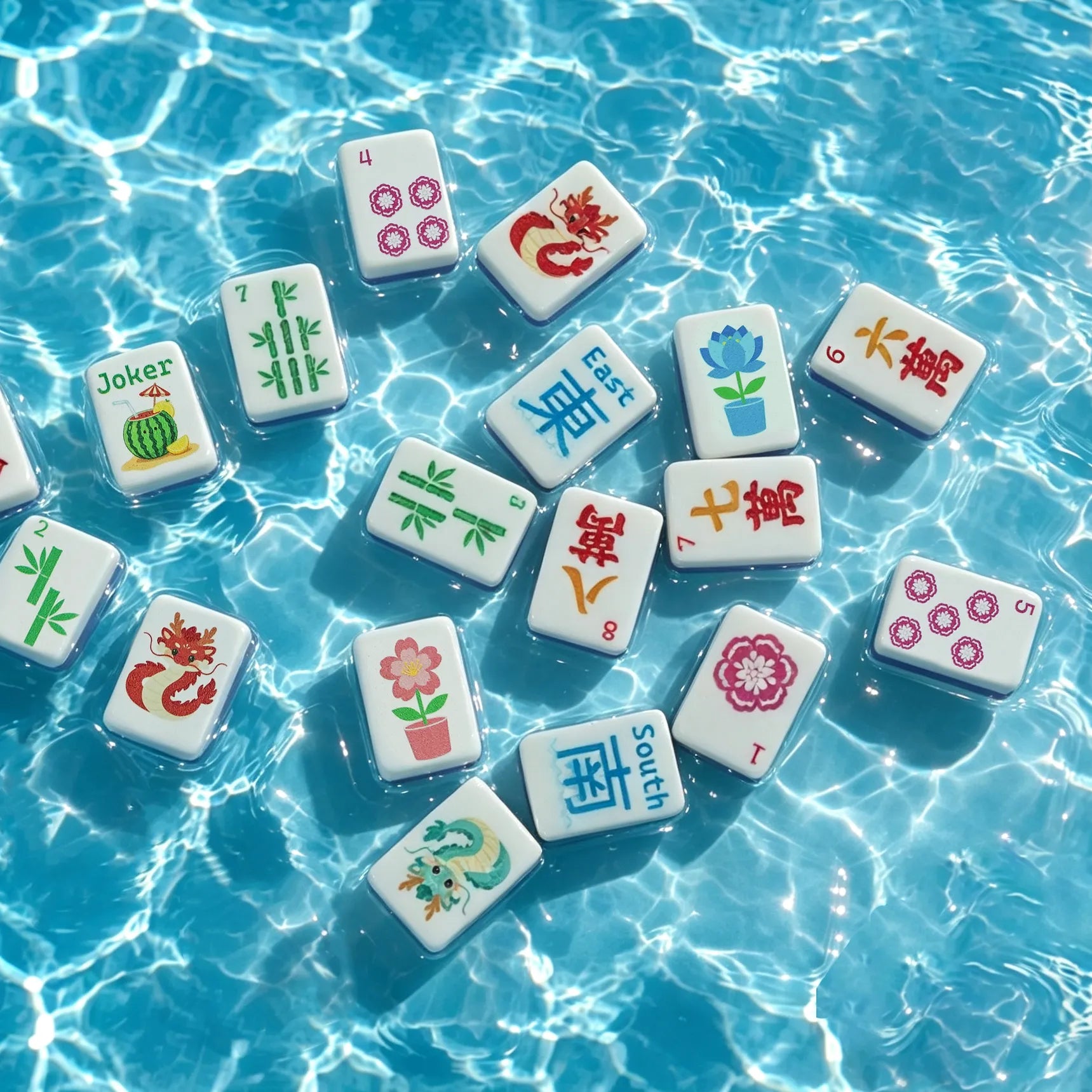 Floating Foam Pool Mahjong Set
