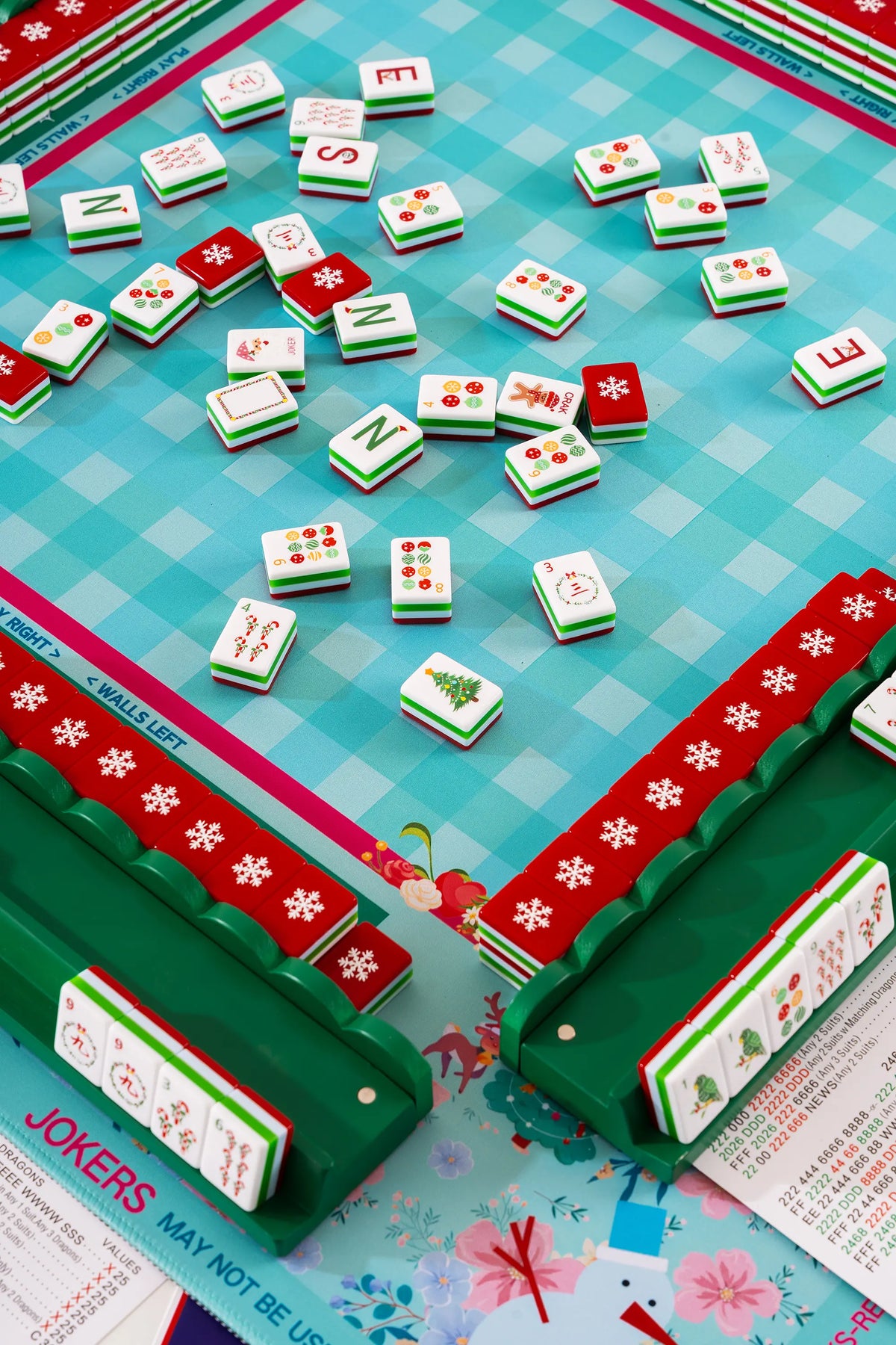 Jolly Santa Christmas Mahjong Tiles