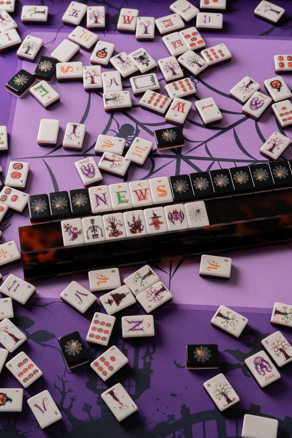 Spooky Halloween Witch Mahjong Tiles