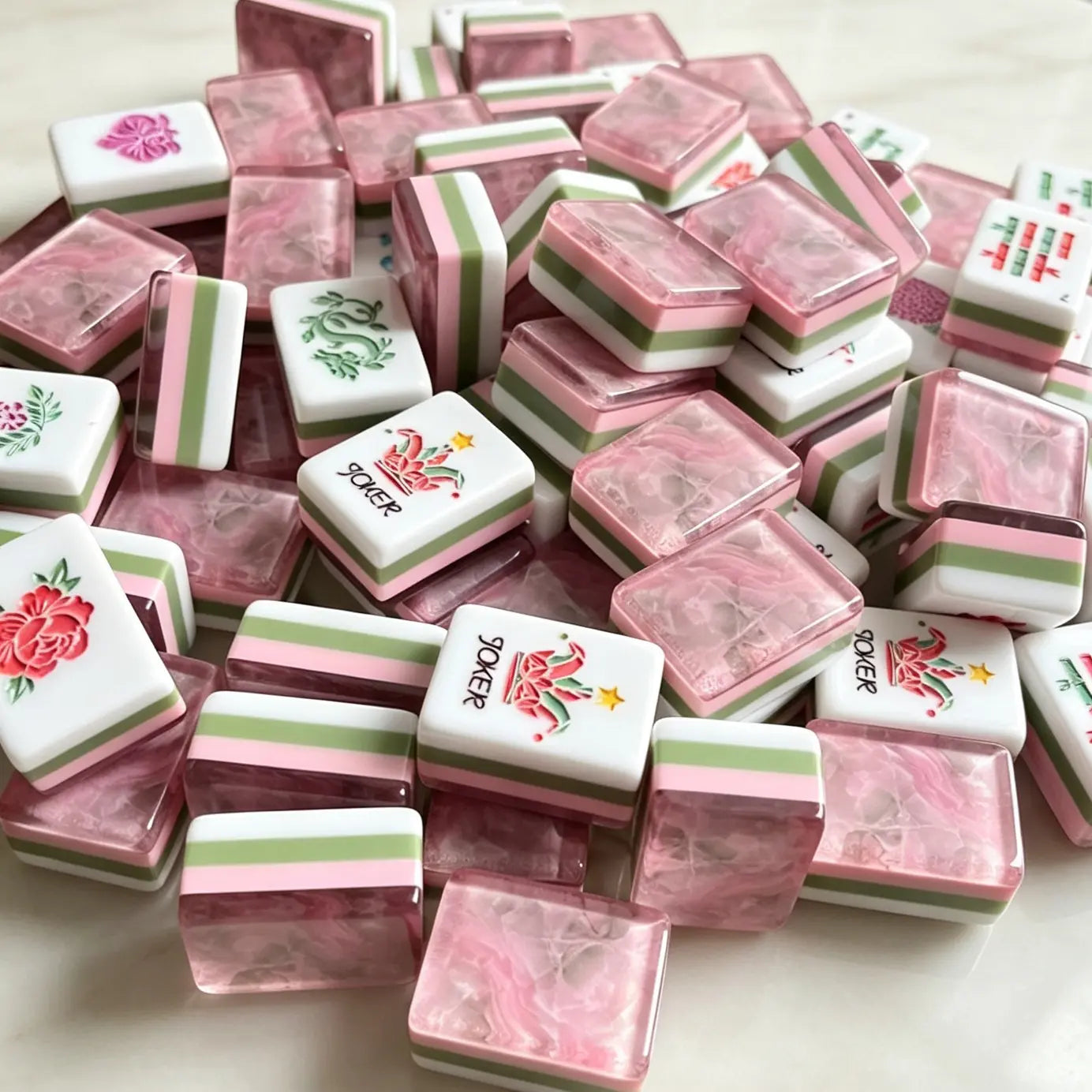 Blossom Shimmer Garden Party Mahjong Set