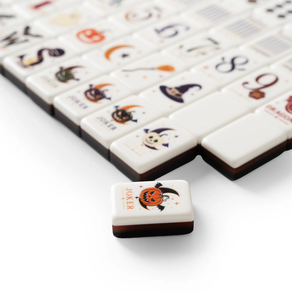 Midnight Witchcraft Halloween Mahjong Tiles