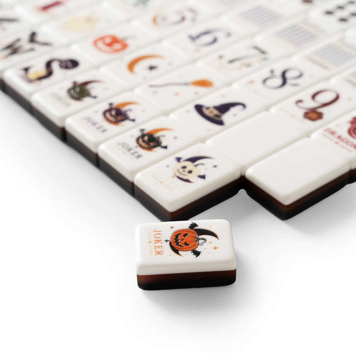 Midnight Witchcraft Halloween Mahjong Tiles