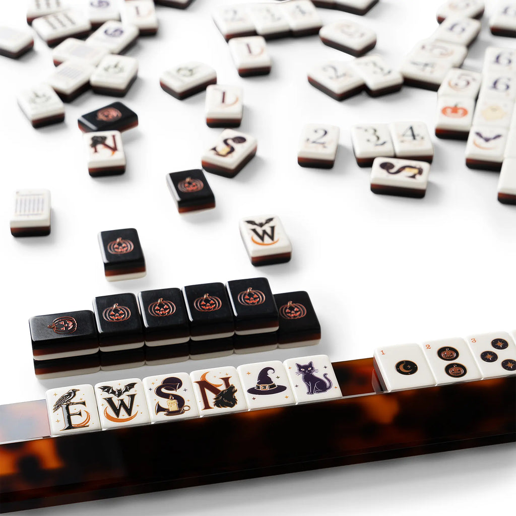 Midnight Witchcraft Halloween Mahjong Tiles
