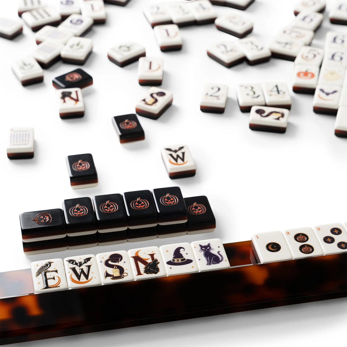 Midnight Witchcraft Halloween Mahjong Tiles
