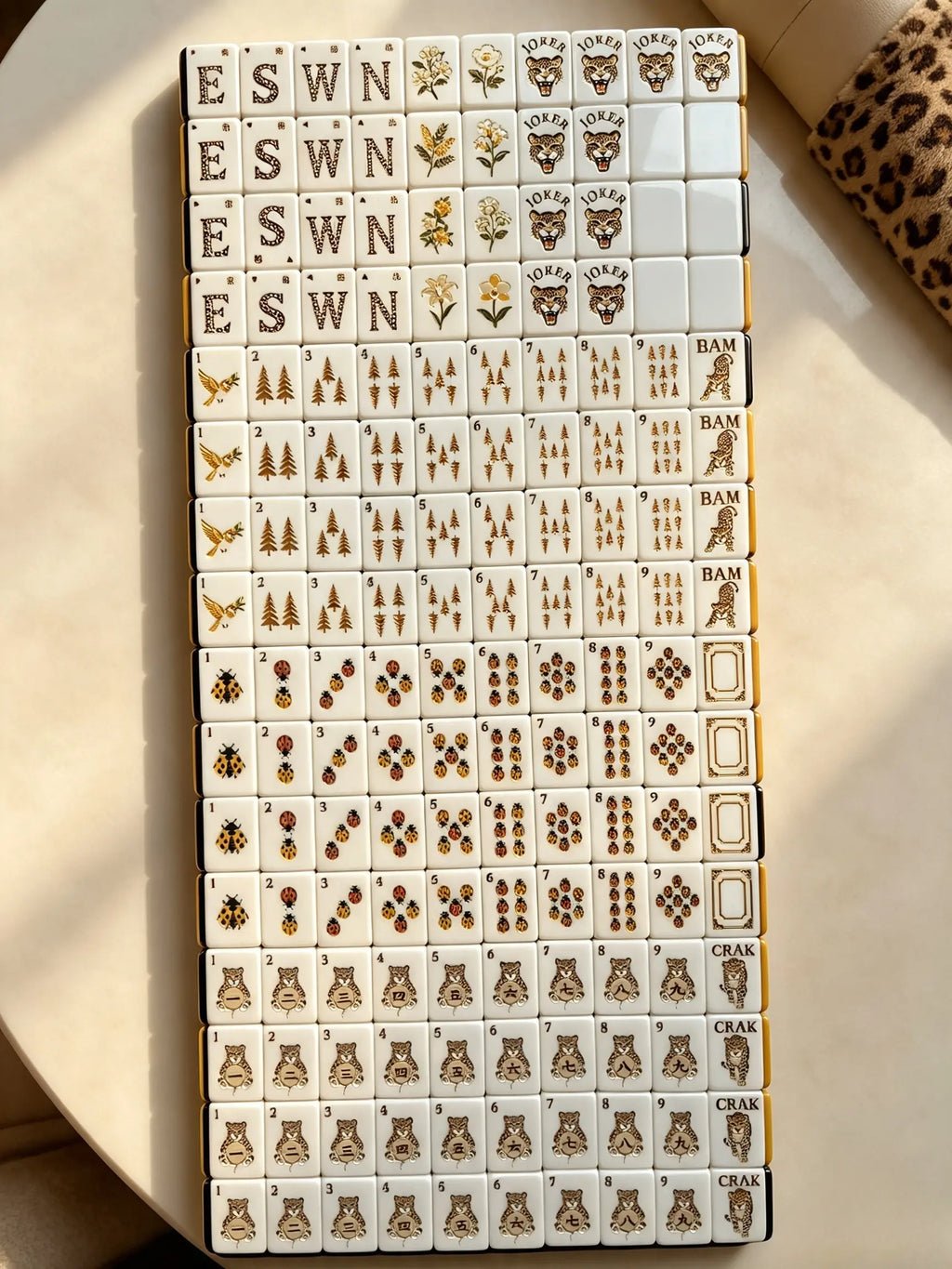 Glitter Leopard Wildwood Mahjong Set