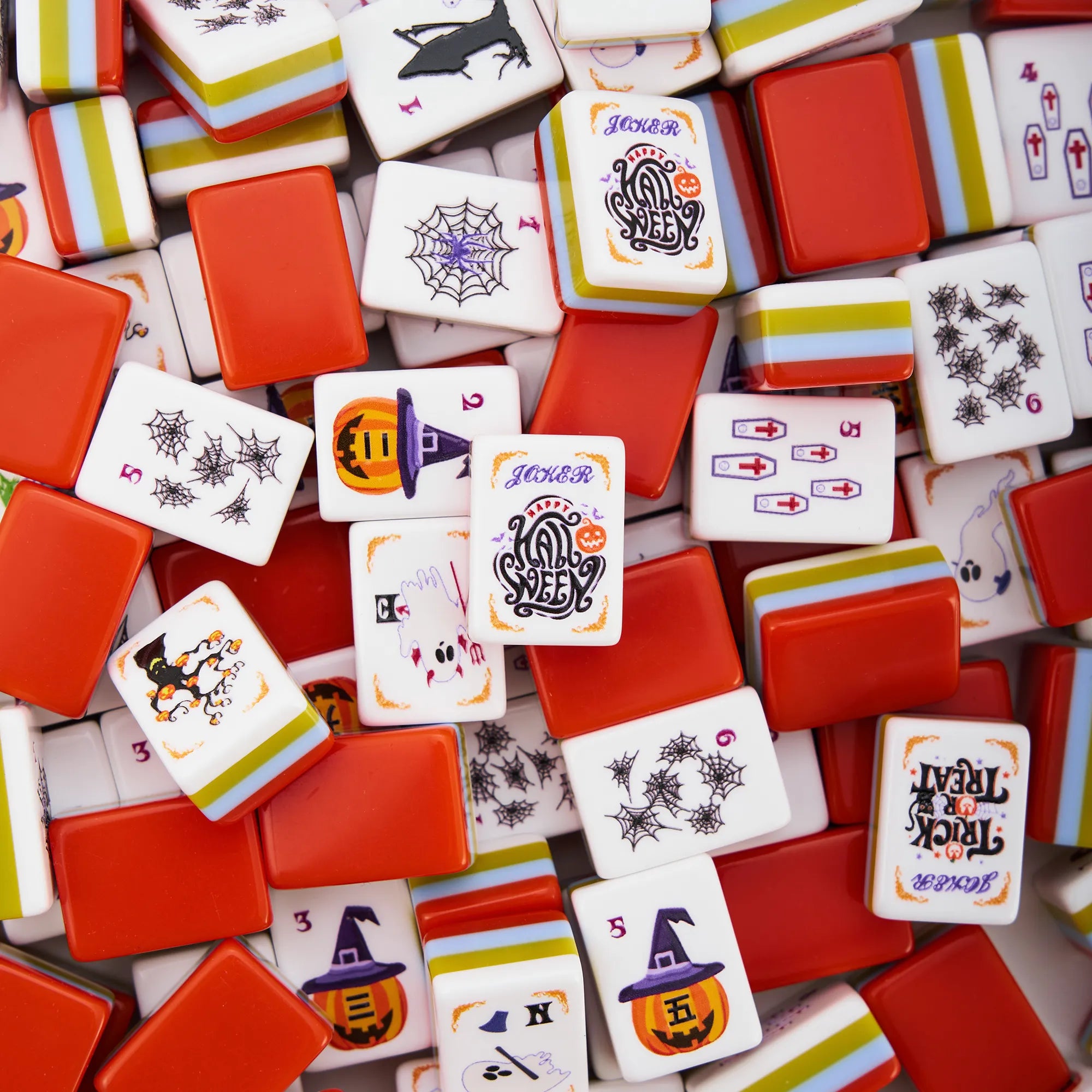 Pumpkin Spice Night Shade Halloween Mahjong Set