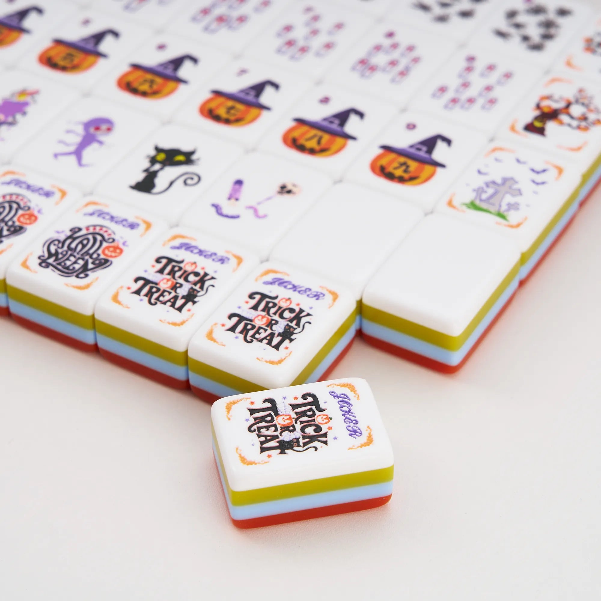 Pumpkin Spice Night Shade Halloween Mahjong Set