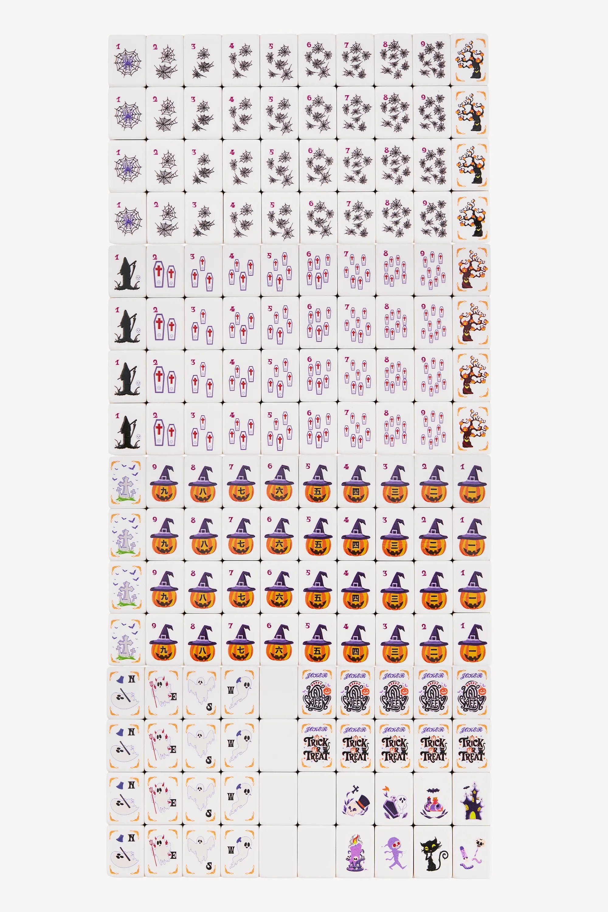 Pumpkin Spice Night Shade Halloween Mahjong Set