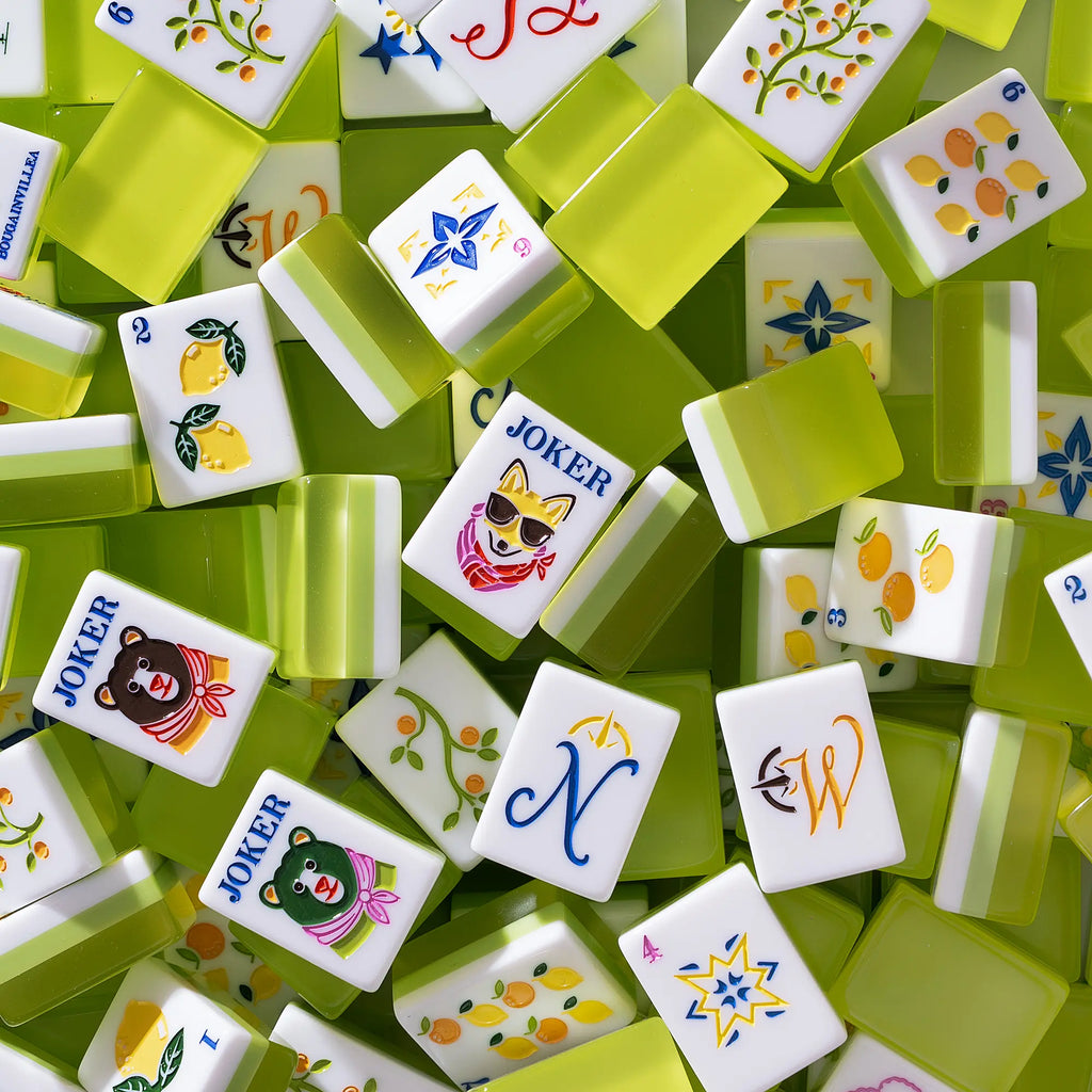Lemon Citrus Mahjong Tiles