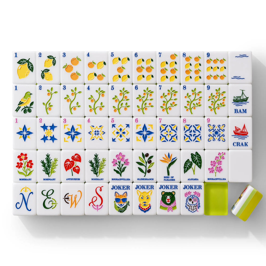 Lemon Citrus Mahjong Tiles