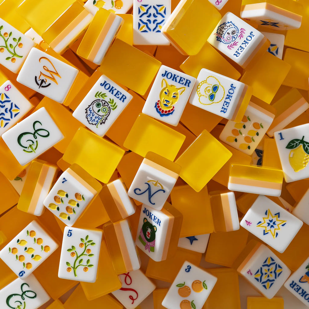 Lemon Citrus Mahjong Tiles