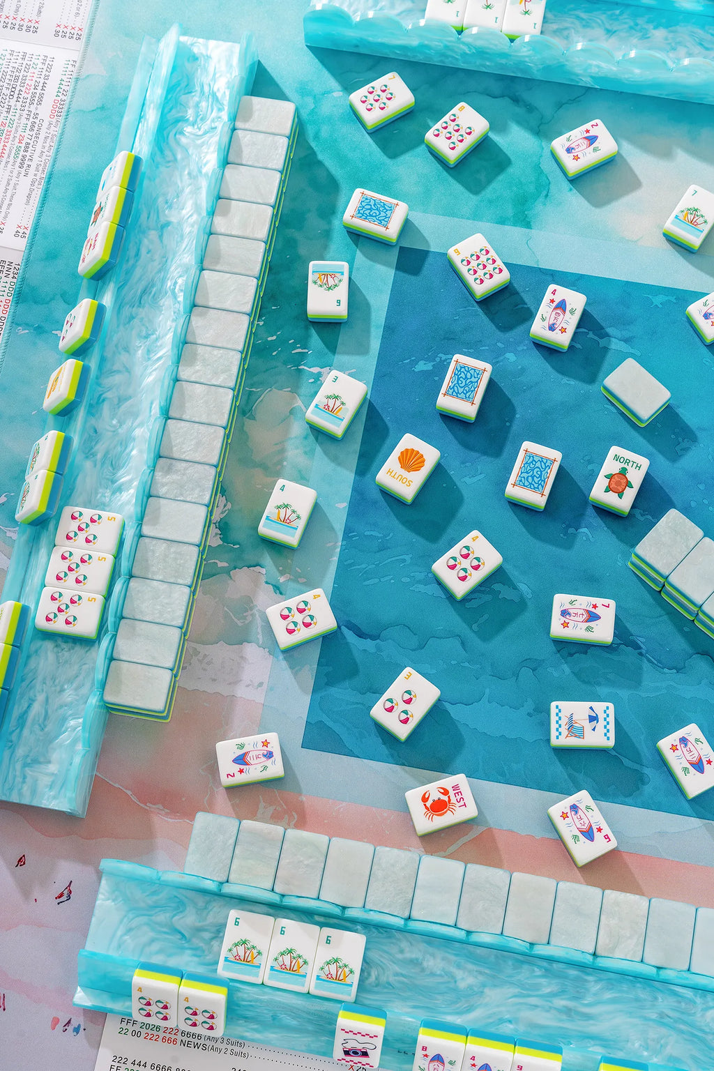 Sunny Beach Day Mahjong Tiles