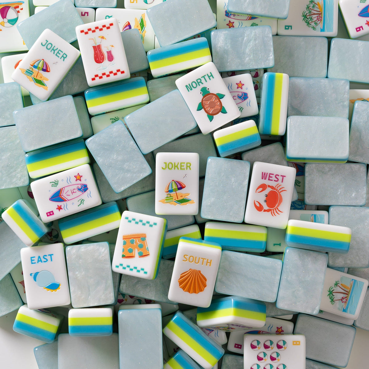 Sunny Beach Day Mahjong Tiles