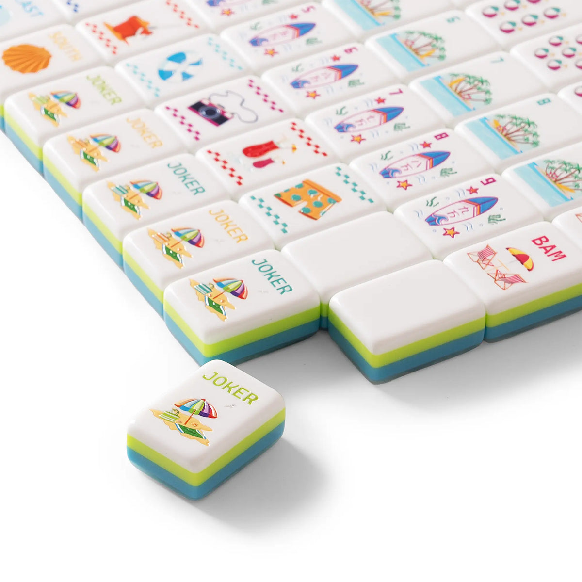 Sunny Beach Day Mahjong Tiles