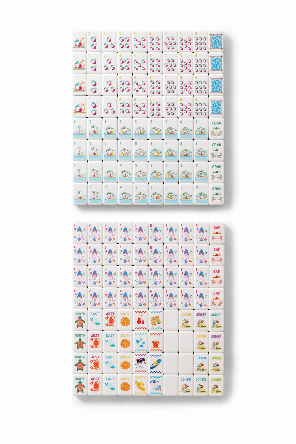 Sunny Beach Day Mahjong Tiles