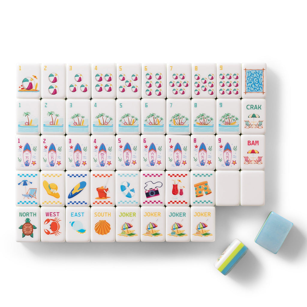 Sunny Beach Day Mahjong Tiles