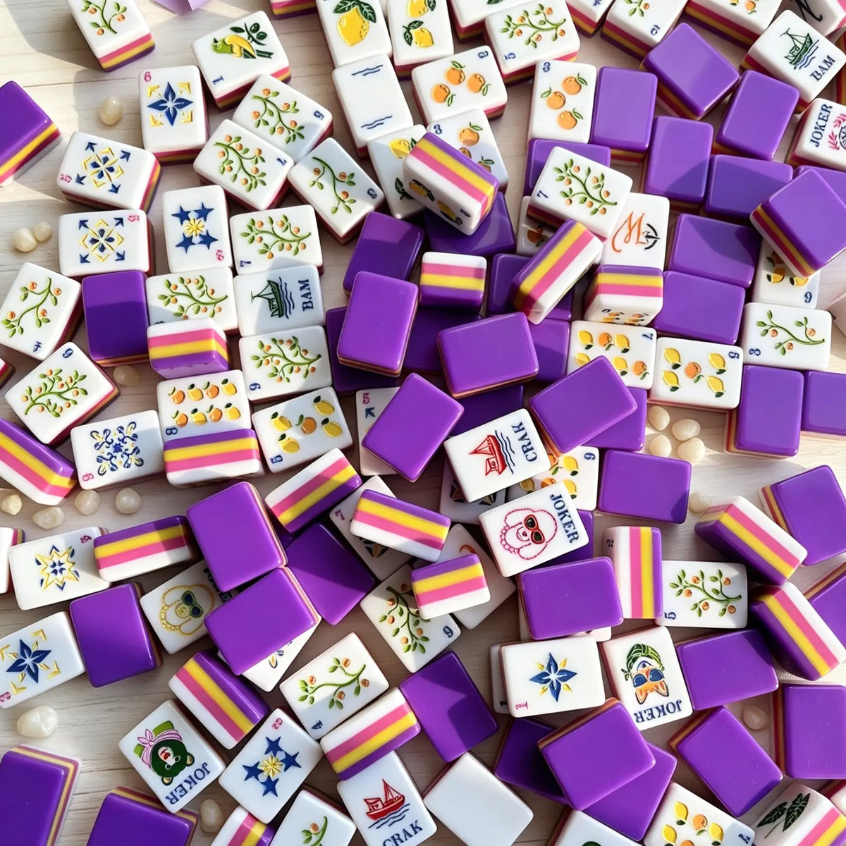 Lemon Citrus Mahjong Tiles