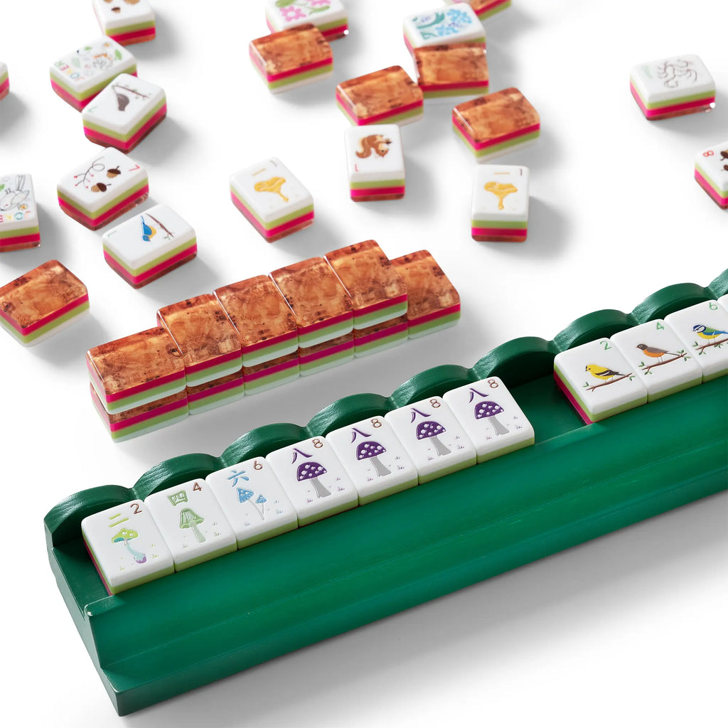 Woodland Grove Woodgrain Mahjong Tiles