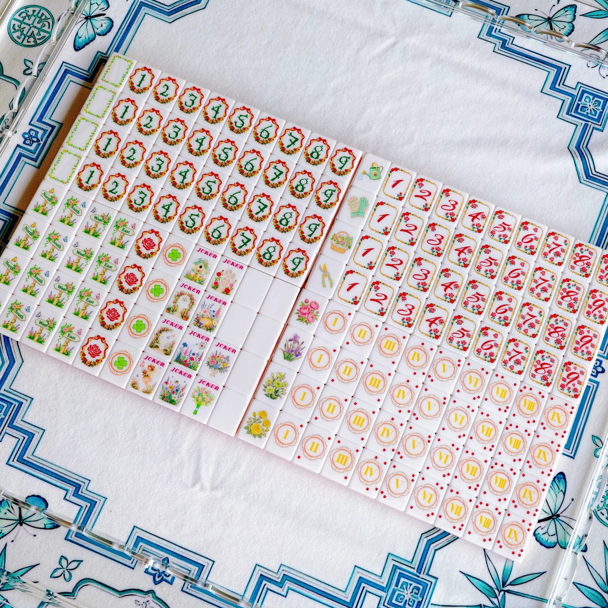 Floral Garden Cottagecore Mahjong Tiles