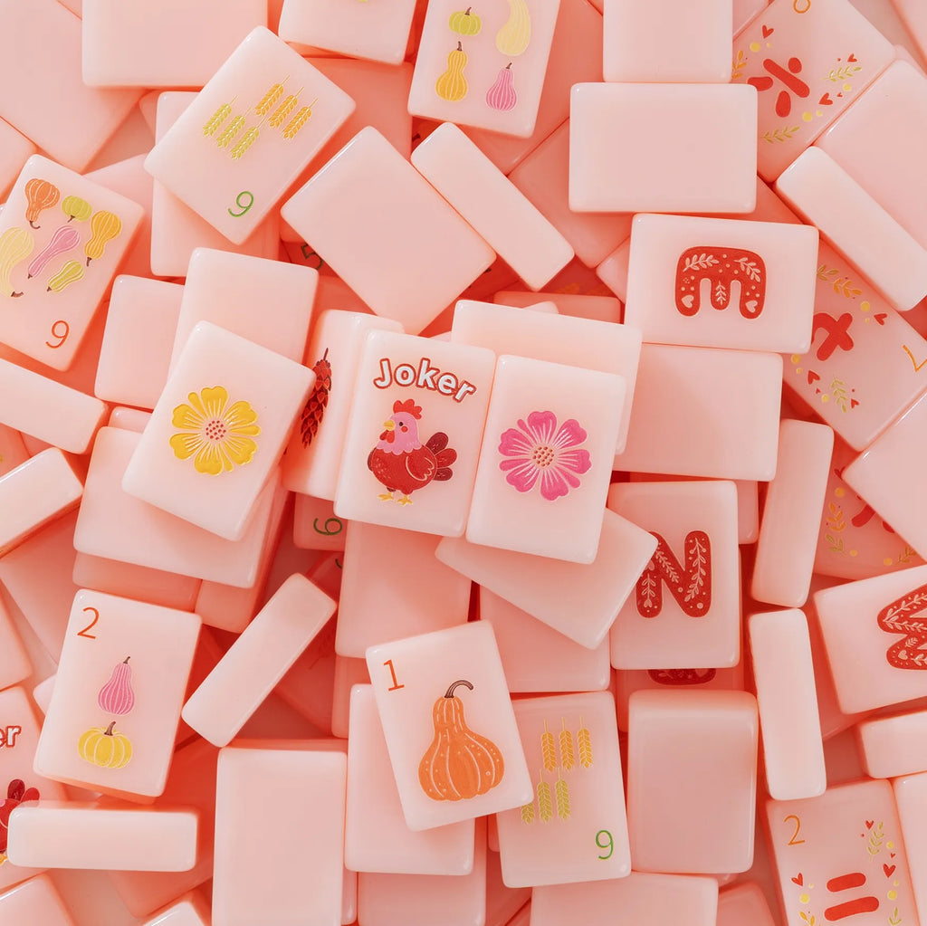 Autumn Harvest Thanksgiving Turkey Mahjong Tiles