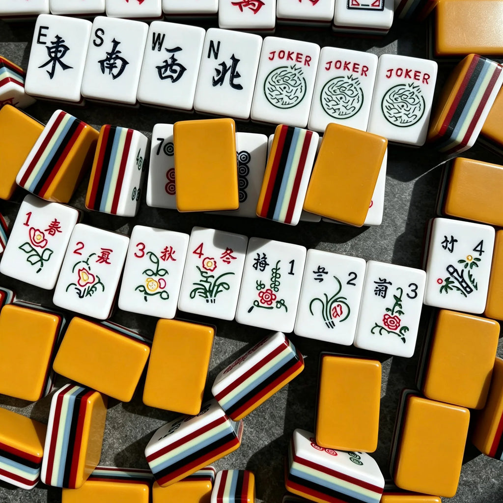 Classic Rainbow Stripe American Mahjong Tiles