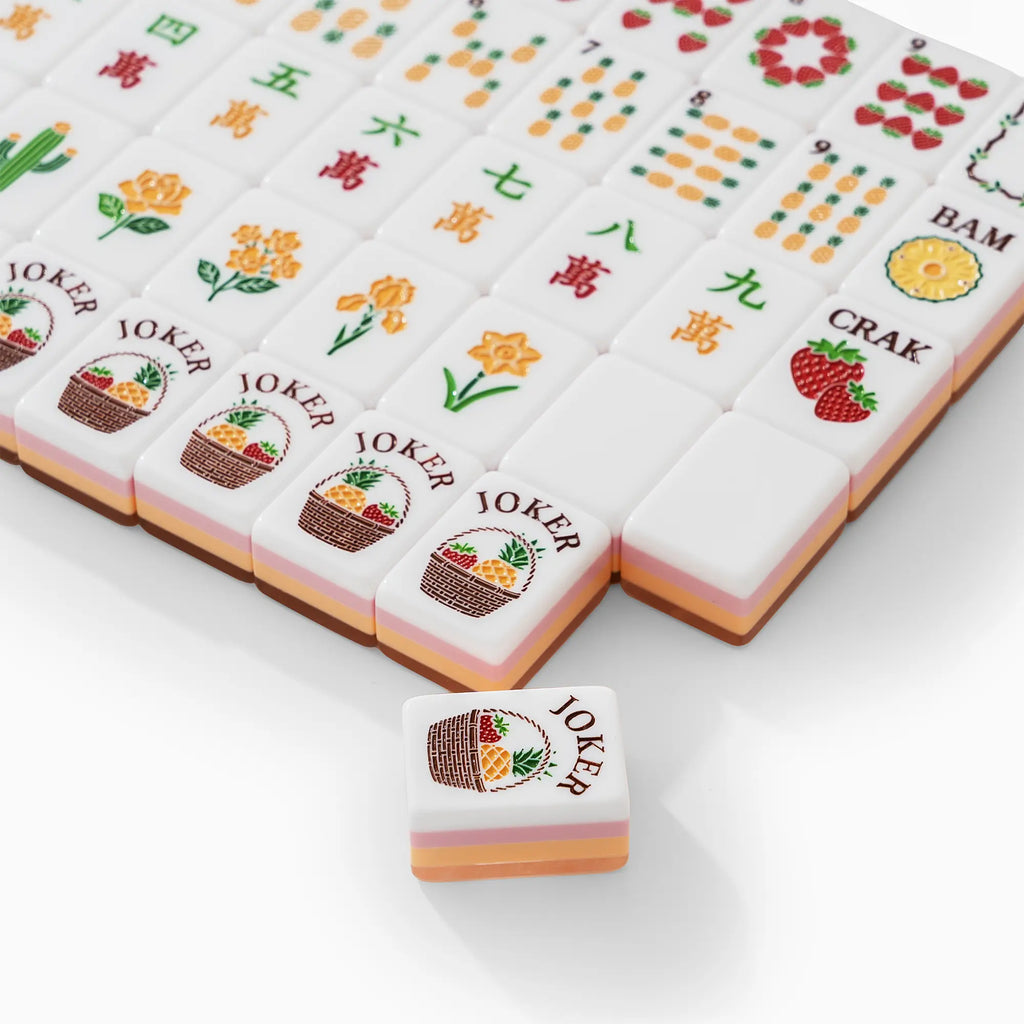 Strawberry Pineapple Shimmer Mahjong Tiles