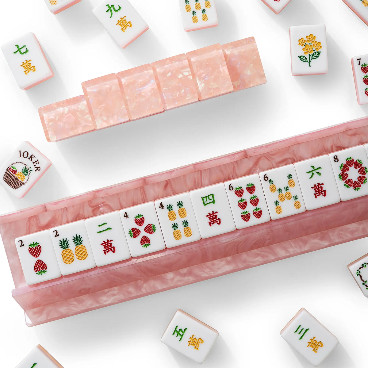 Strawberry Pineapple Shimmer Mahjong Tiles
