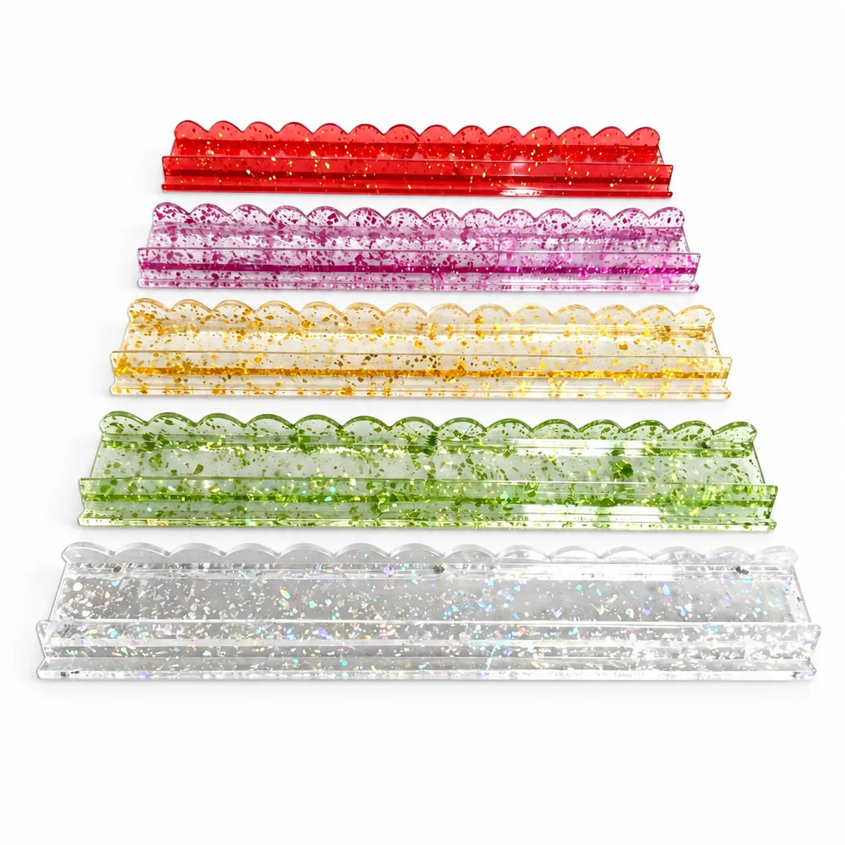 Christmas 20" Glitter Mahjong Racks with Pushers 4 Pack