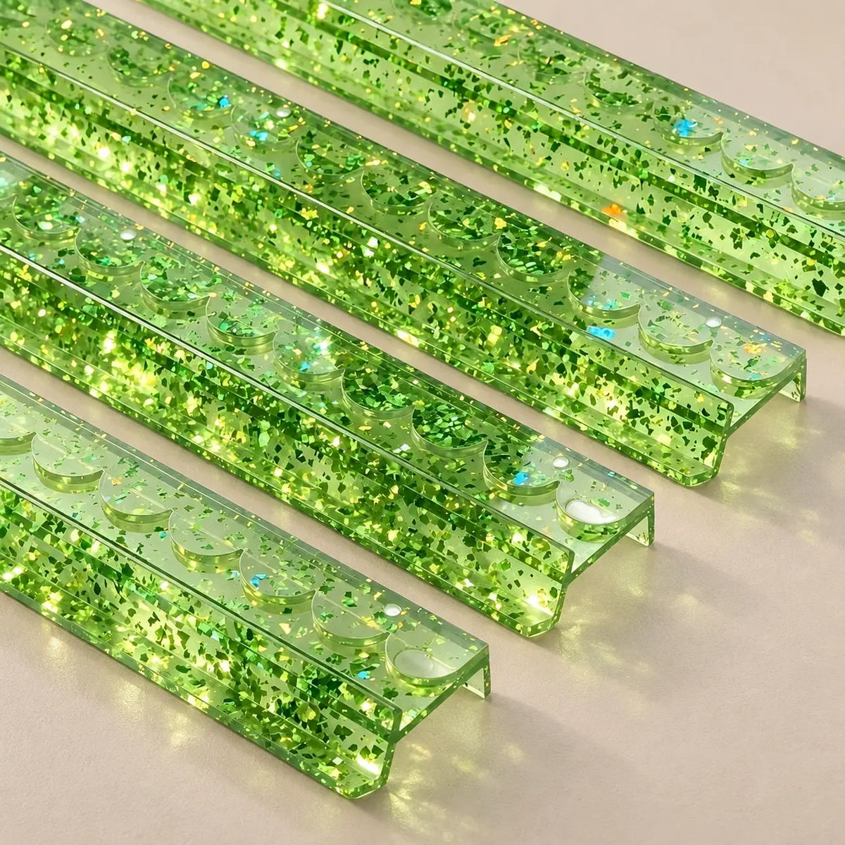 Christmas 20" Glitter Mahjong Racks with Pushers 4 Pack