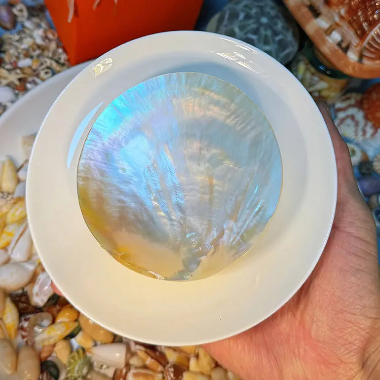 Natural Mother of Pearl Mahjong Dice Dish