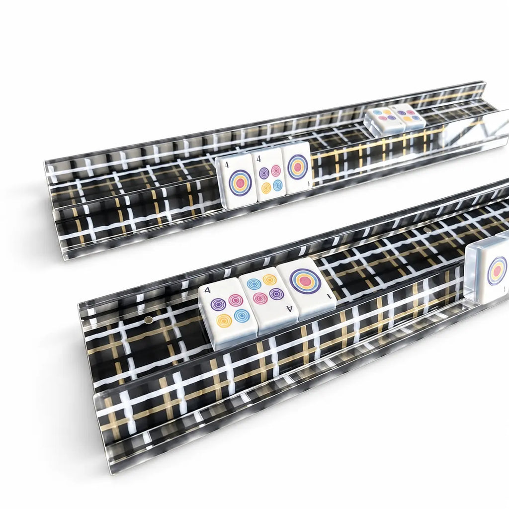 Plaid 20" American Mahjong Racks With Pushers