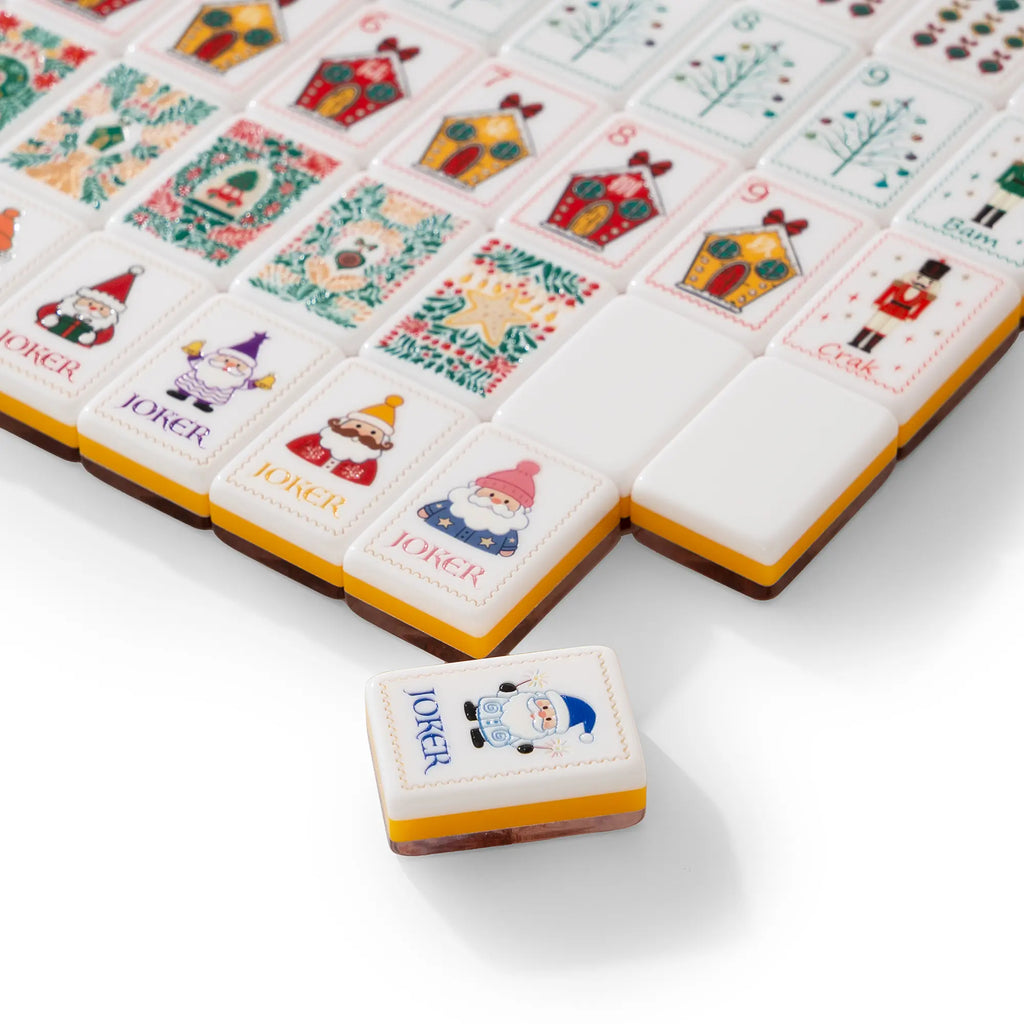 Vintage Christmas Mahjong Tiles