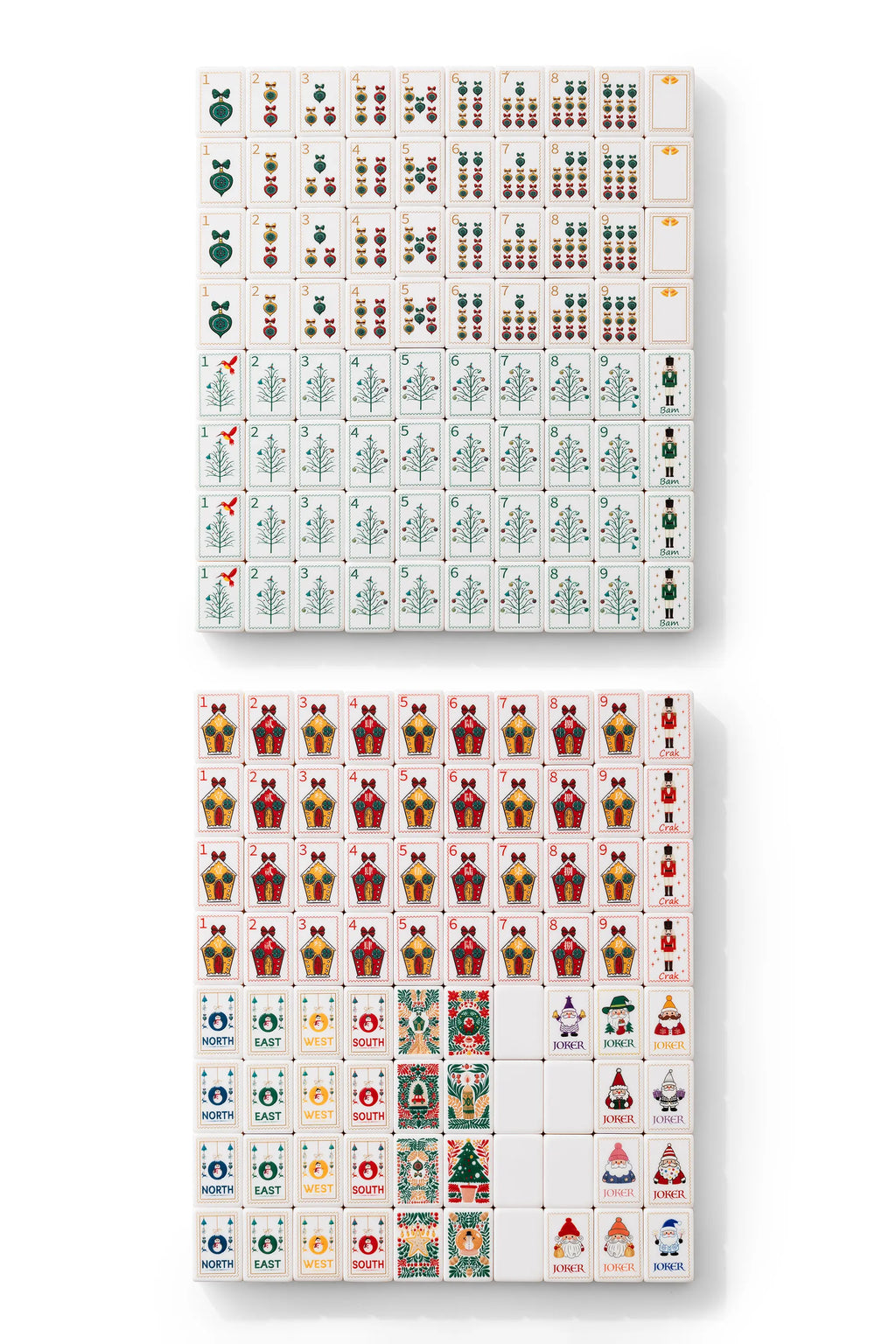 Vintage Christmas Mahjong Tiles