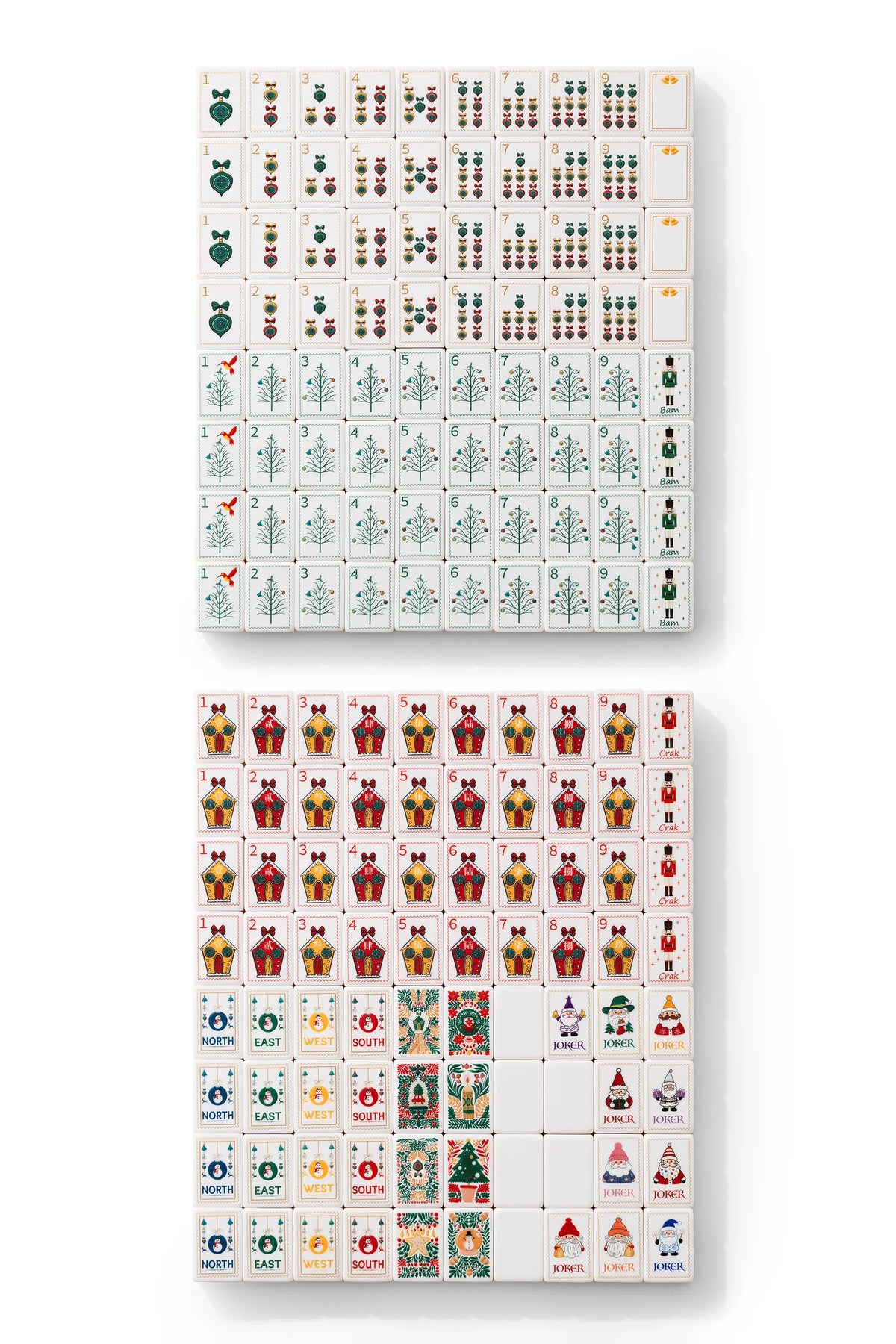 Vintage Christmas Mahjong Tiles