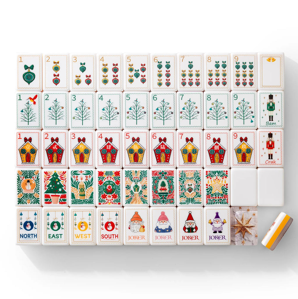 Vintage Christmas Mahjong Tiles