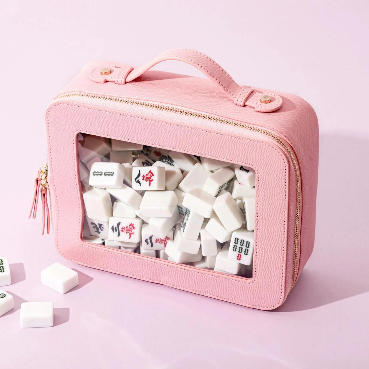 Leather Mahjong Tile Bag