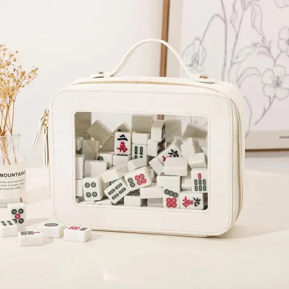 Leather Mahjong Tile Bag