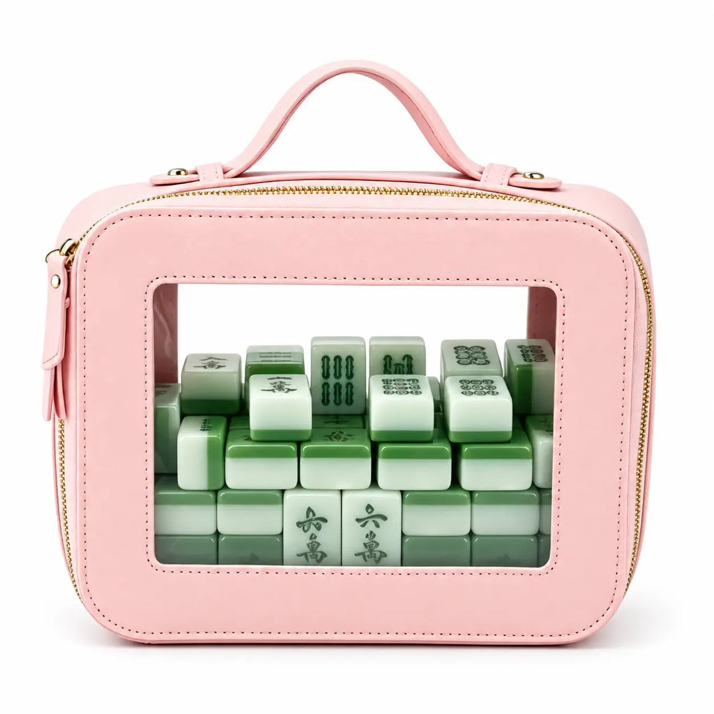 Leather Mahjong Tile Bag